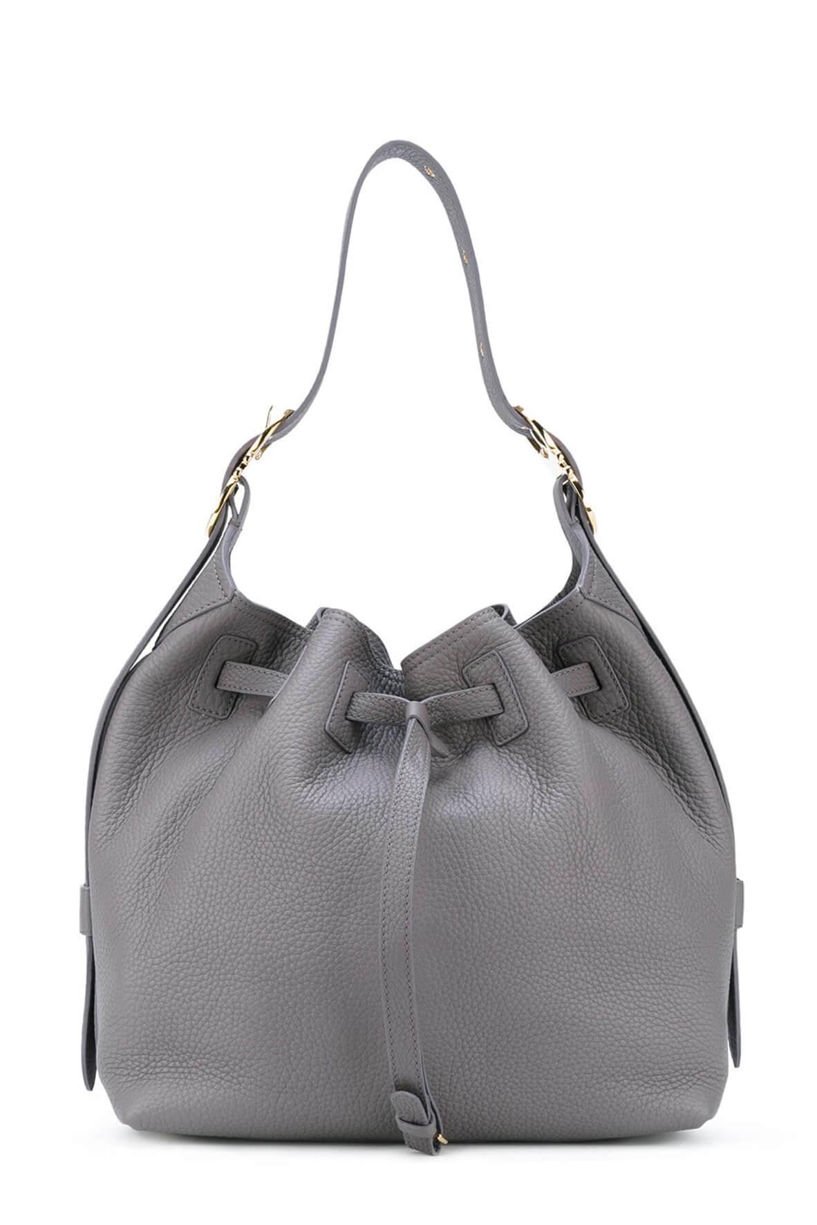 Carla Drawstring Hobo Grey