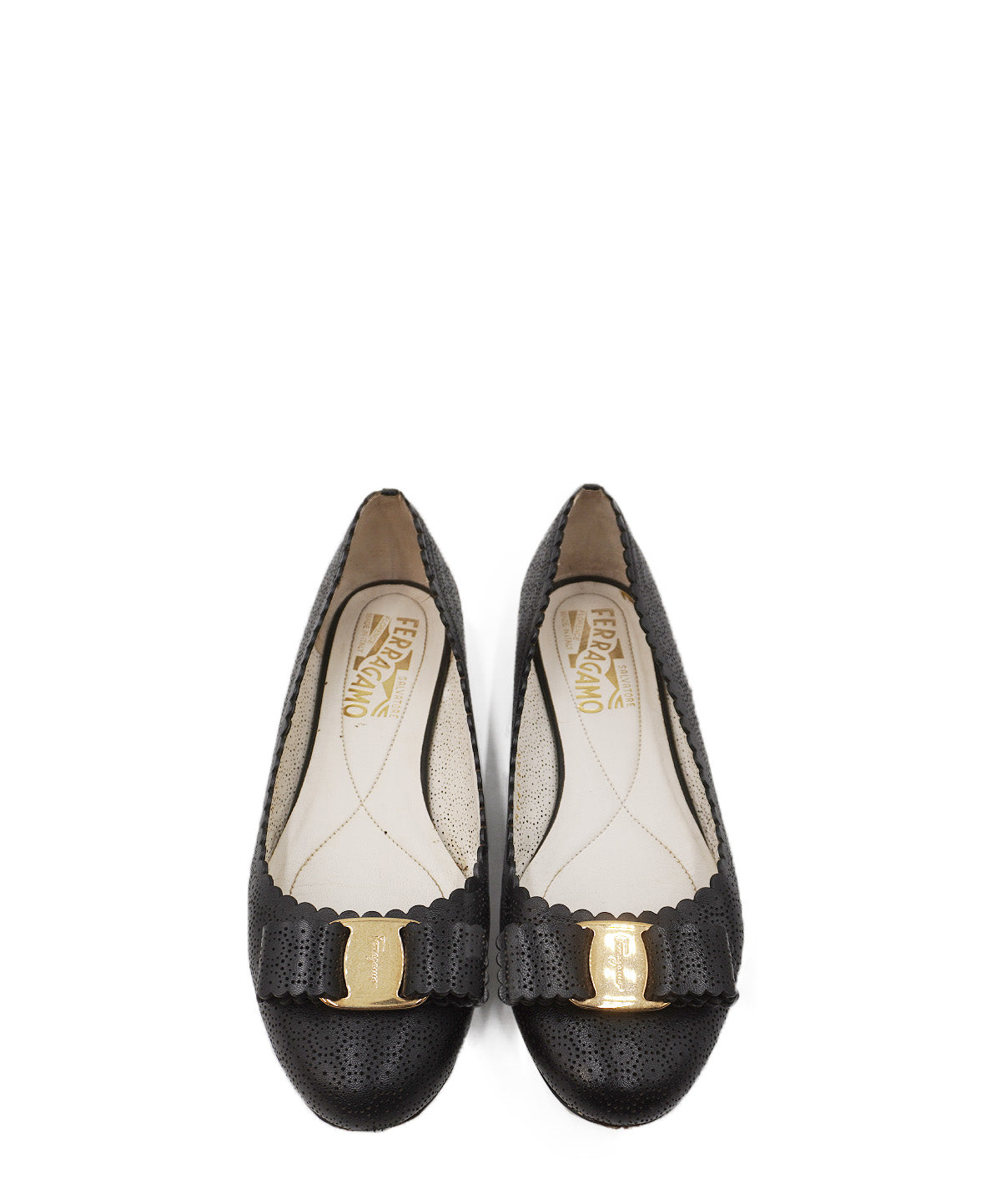 Vara Bow Accent Leather Flats