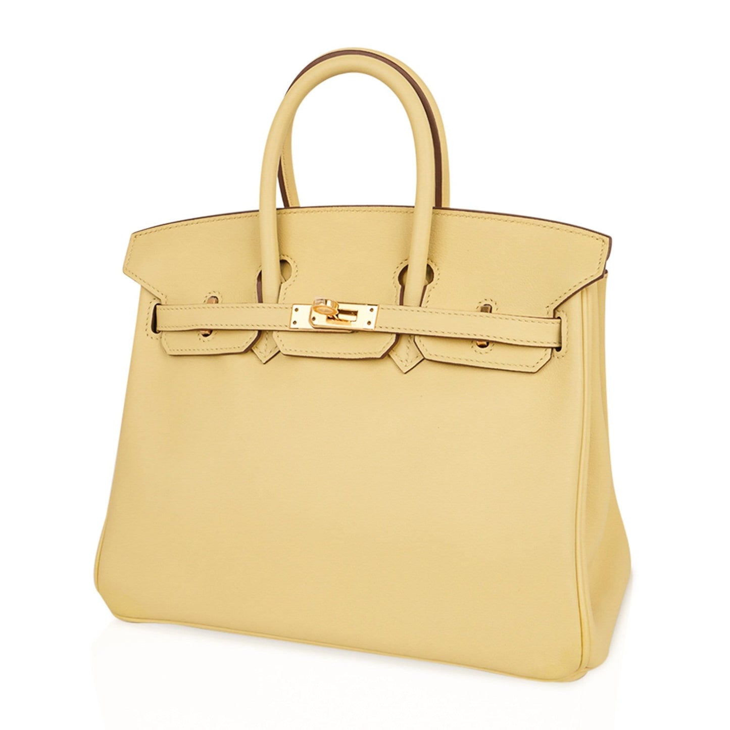 Hermes Birkin 25 Bag Jaune Poussin Gold Hardware Swift Leather