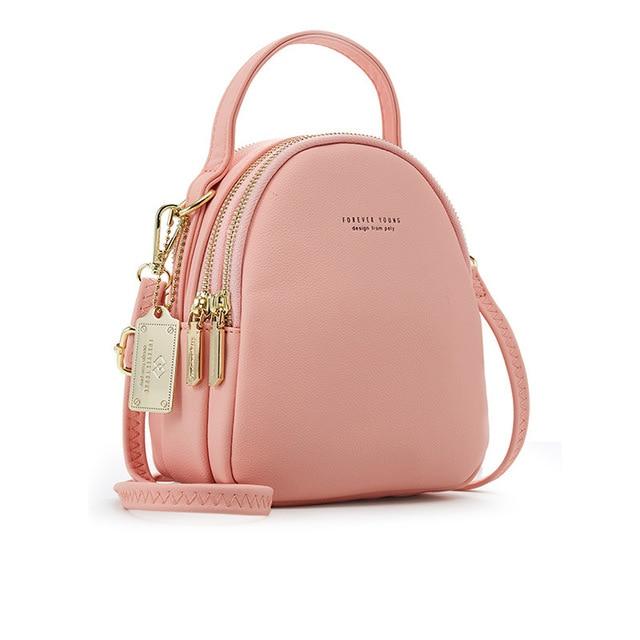 Soft Faux-Leather Mini Backpack - Bags Bistro