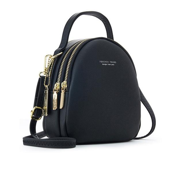 Soft Faux-Leather Mini Backpack - Bags Bistro