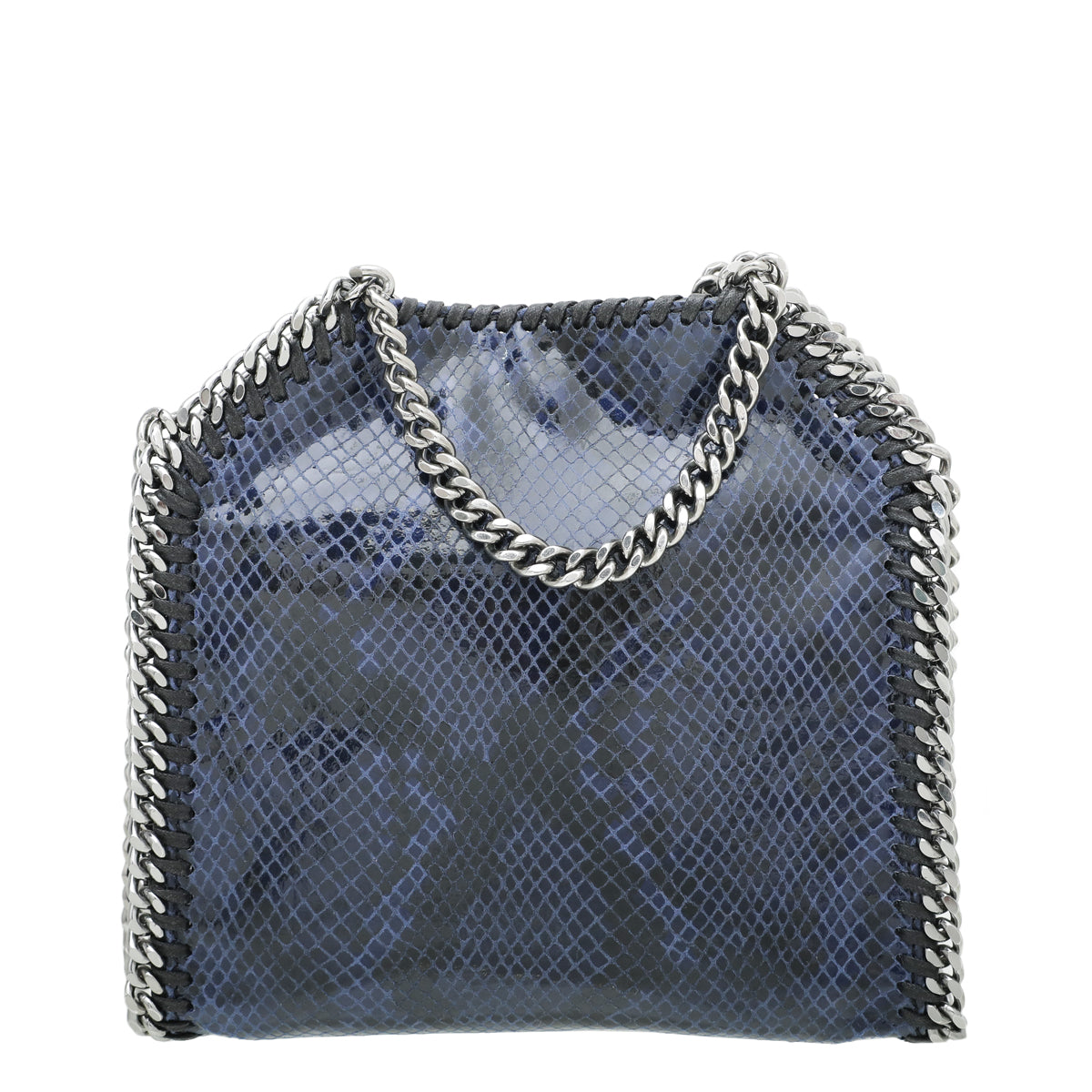 Stella Mccartney Blue Snakeskin Falabella Mini Bag