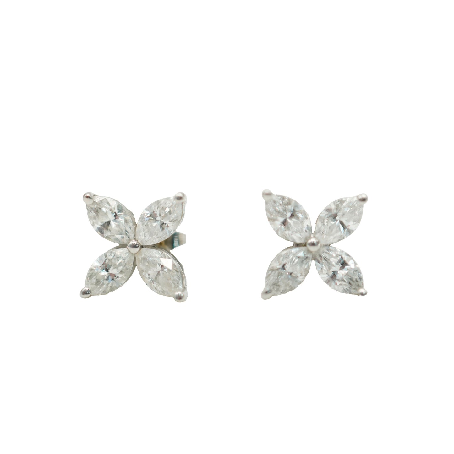 Victoria Earrings in  Platinum 1.84 CTW, Large Model