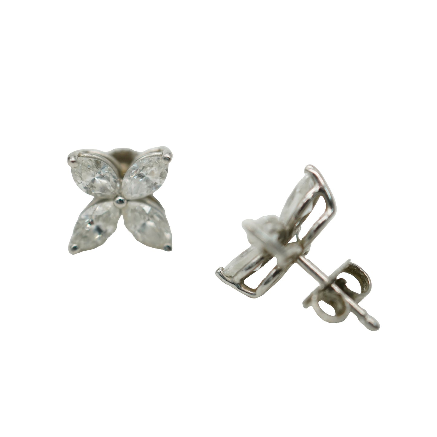 Victoria Earrings in  Platinum 1.84 CTW, Large Model