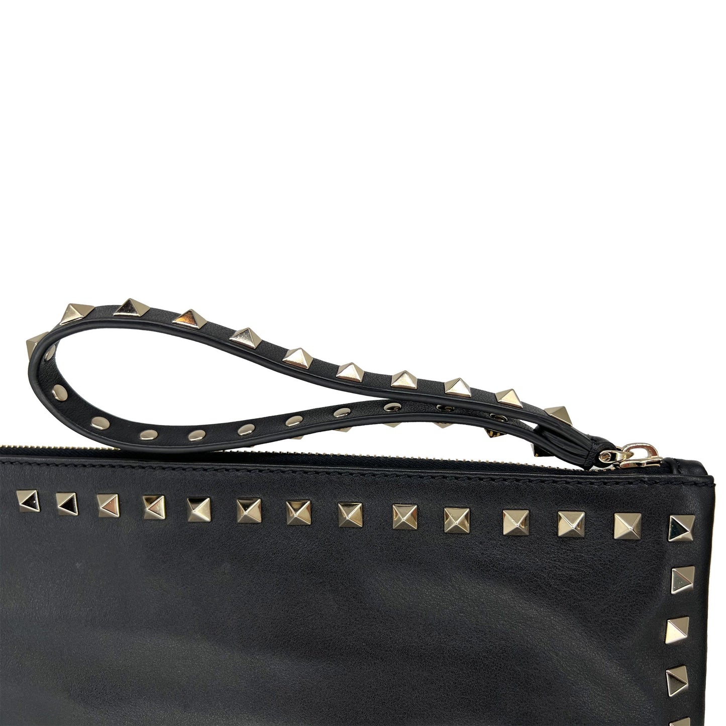 Valentino Garavani Rockstud large leather pouch