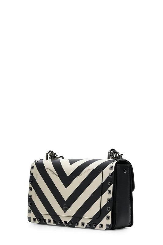 Rockstud Embellished Crossbody Monochrome