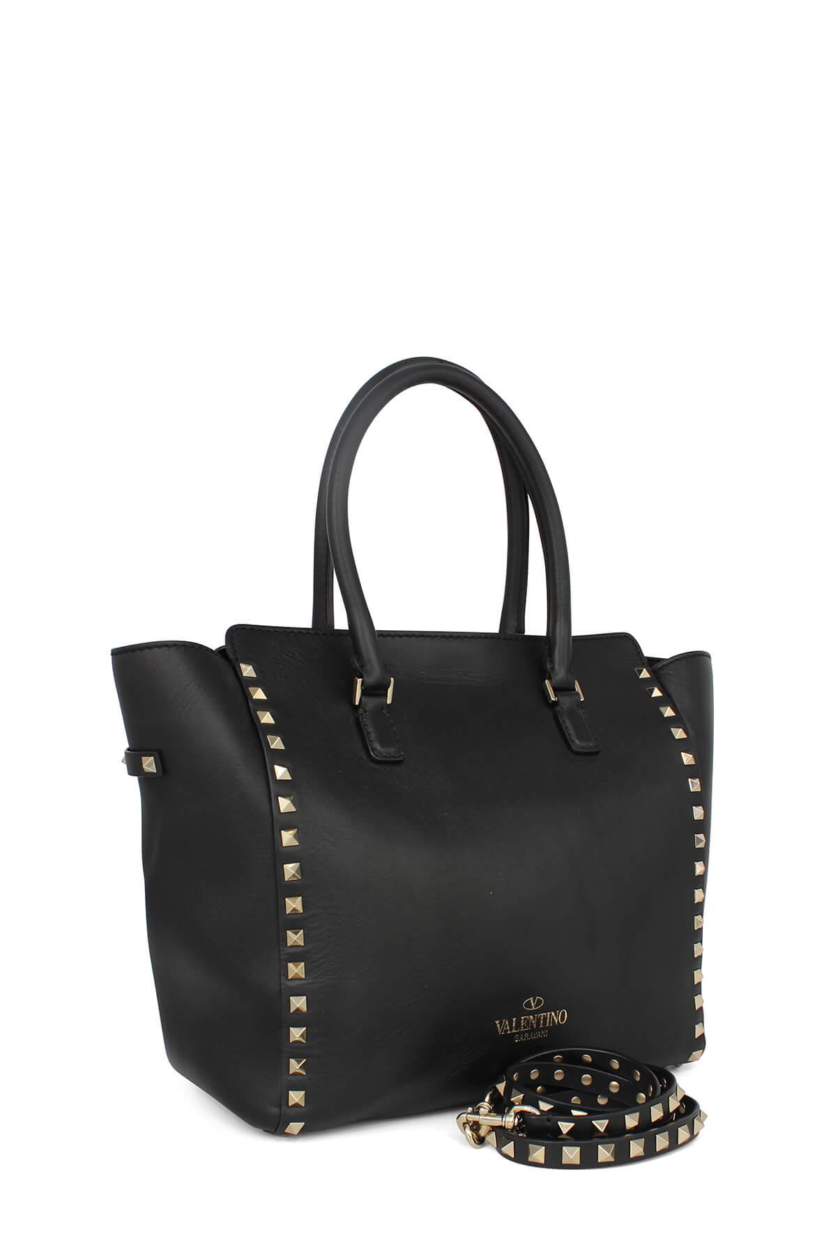 Rockstud Tote Rigid Black