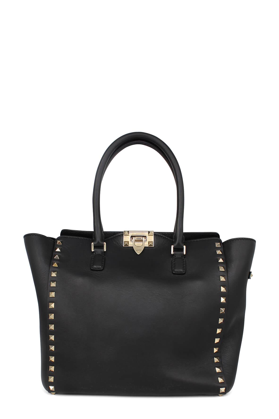 Rockstud Tote Rigid Black