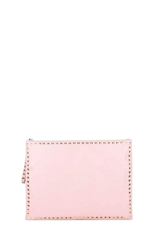 Rockstud Zip Clutch Light Rose Pink