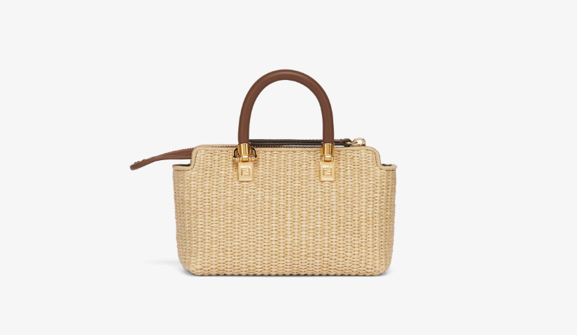 Fendi By The Way Mini Beige cotton fibre mini-bag