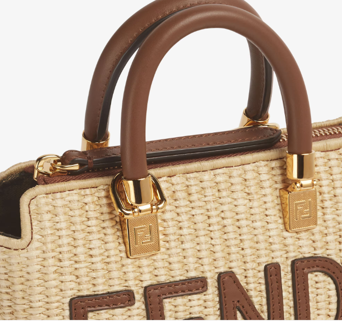 Fendi By The Way Mini Beige cotton fibre mini-bag