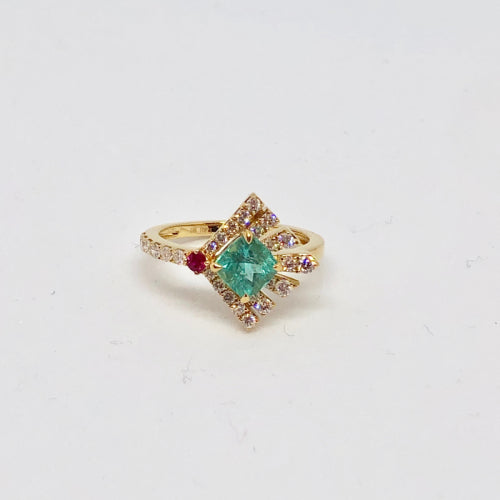 Tourmaline Ring in 18k Yellow Gold 0.44 CTW